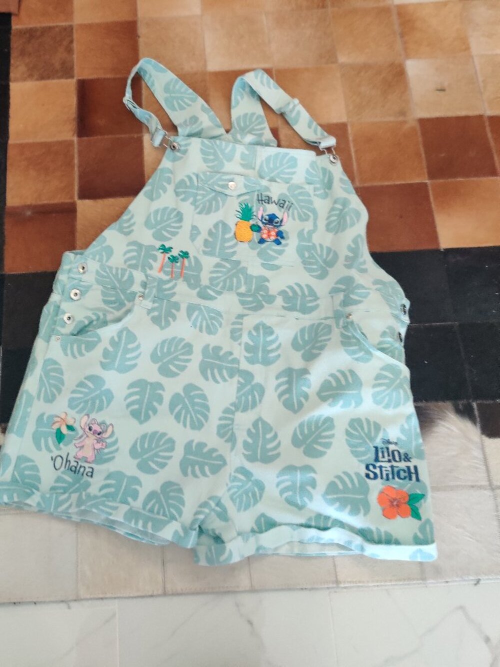 Her Universe Lilo and Stitch embroidered shortalls size 3x new